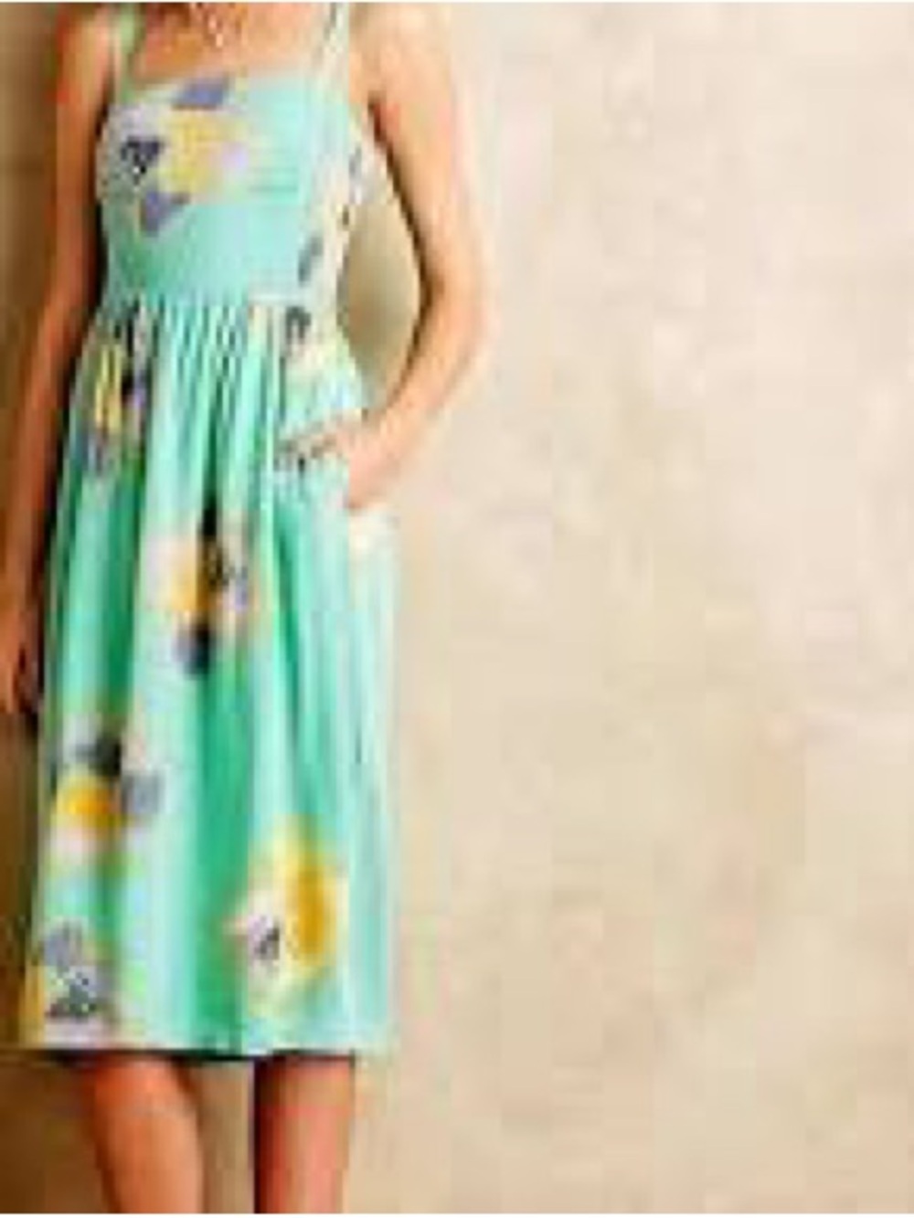 Corey Lynn Calter Mint Green Floral Sleeveless Midi Dress Small